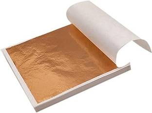 AK GOLD LEAF 100 Sheets 8x8cm Copper Leaf Sheets Foil Paper for Gilding Crafting DIY Arts
