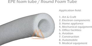 MARSHLAND Foam Tube 50mm for Art & Craft White Inner Hole Diameter 25mm(2 Meter)
