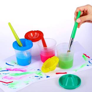 53 Arts Plastic Painting Brush and Water Holder Cup