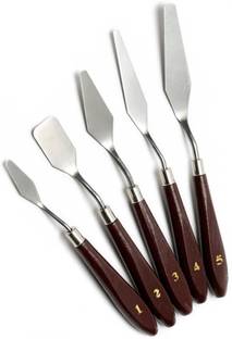 TouchCool 5pc Painting Palette Knife for Mixing, Scraping, Painting, Gesso & Acrylic Color