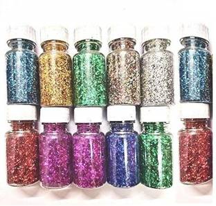 Eclet Fine Glitter for Resin,Set of 12 Colors,Nail Glitter,Assorted Craft Resin Art,