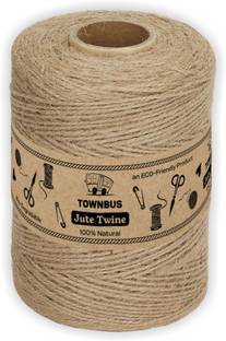 TOWNBUS Pack of 1 2Ply 150 Meter Natural Jute Twine, Arts and Crafts Rope for Packaging