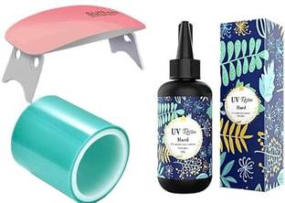 Bluedeal UV Resin Jewellery Making Combo Kit, UV Resin(25g), UV Curing Light, UV Tape