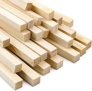 JCT AGRICO 10 inch of natural pine wood square dowel for home/shop(10 pieces)