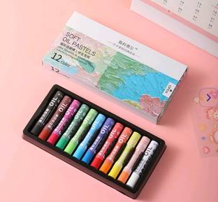Kreative Kraft 12 Artist Soft Oil Pastels Ultra Blendable Colors
