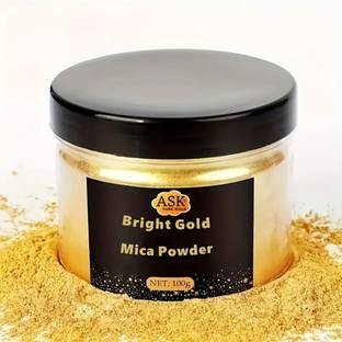 ask vark wala Golden Mica Powder, 3.5oz/100g - Premium Pearlescent Pigment for Epoxy Resin DIY