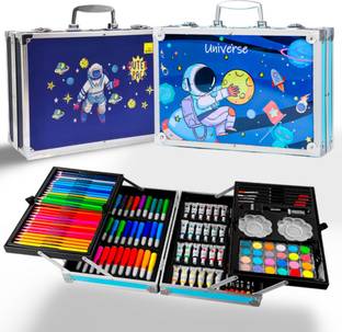Adoere Art Kit New Theme 145 Pieces | Art Painting Box for Kids & Adults (Space - Blue)