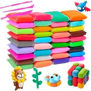 NABAANI Bouncing Clay 12 Colors Magic Clay Nature Color DIY Air Dry Clay with Tools as Best Present for Children 15