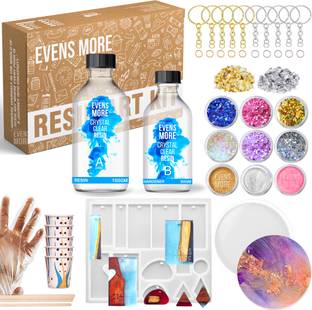 EVENS MORE DIY Resin Keychain Making Kit With 200gm Resin mould & More