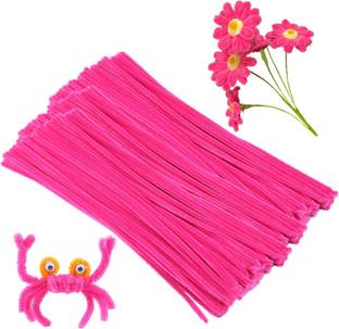 Prescent 12inch Pipe Cleaner Pink 100pcs for Hobby Craft, Scrapbooking, DIY & more