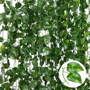 Siddhivinayak Set Of 4 Artificial Money plant Creeper For |Home|Office|Garden|Decoration Green Hibiscus Artificial Flower