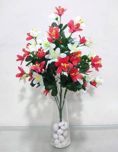 saf 7 Head's | Without Pot | Red Jasmine Artificial Flower