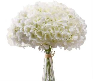 well art gallery White Hydrangea Artificial Flower