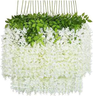 well art gallery White Westeria Artificial Flower