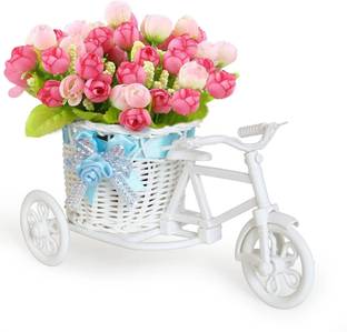 TIED RIBBONS Decorative Artificial Peony Flowers for Vase Pot Home Decorations Gift Item Multicolor Peony Artificial Flower  with Pot