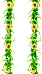 ISHANIE Wall Hanging Chain Sun Flower Home and office Decoration Multicolor Sunflower Artificial Flower