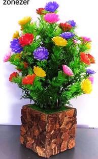 zonezer multicolor colour plant real look sunflower grass best product for gift. Multicolor Sunflower Artificial Flower  with Pot