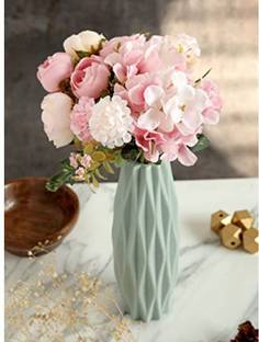 Satyam Kraft Artificial Camellia Rose Flower for decoration and DIY Craft Pink Camellia Rose Artificial Flower