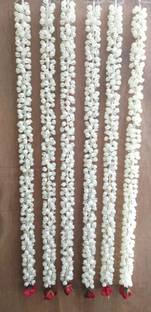 Olive Trees Artificial Jasmine Buds & Rose Strings for Decoration Approx 2.5 ft Pack of 6 White, Red Jasmine Artificial Flower