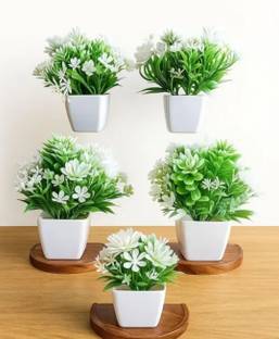 Jaymaa Collection Multicolor Wild Flower Artificial Flower  with Pot