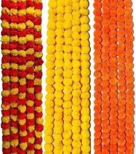 Matrichhaya Multicolor Marigold Artificial Flower