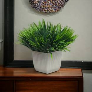 Litleo Green Hibiscus Artificial Flower  with Pot