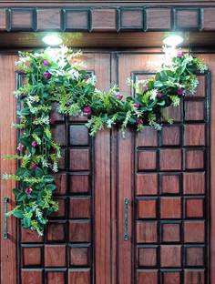 Dynamic Retail Global Artificial Hanging Flowers Plant Vine & Creepers Wall Hanging Home Decor IB888 Multicolor Rose Artificial Flower