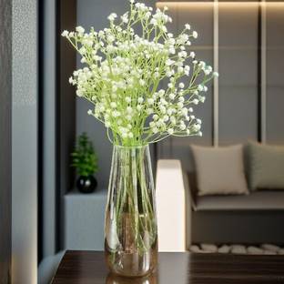 Akaar Baby's Breathe Artificial of 3 sticks White Wild Flower Artificial Flower