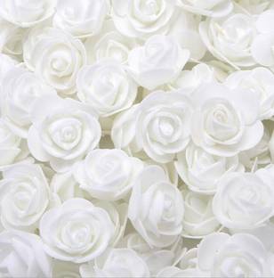 NISCO White Rose Artificial Flower