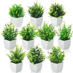 Litleo Green Eucalyptus Artificial Flower  with Pot