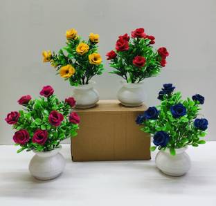 ADIRSA Multicolor Wild Flower Artificial Flower  with Pot