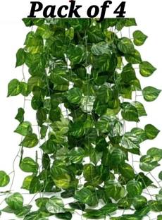 99 Home Decor Artificial Money Plant Leaves Creeper for Home /Office /outdoor /Festival Decor Green Westeria Artificial Flower