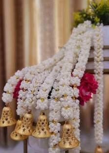 GAV SAKHI HANDICRAFTS Artificial Jasmine Flower Toran for Wedding and Home Door White Jasmine Artificial Flower