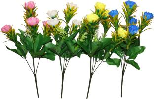 Hidooa Artificial Flowers Home Decor Items For Room Decoration Multicolor Rose Artificial Flower