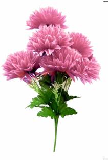 GudiyaEnt Artificial Pink Corel Bunch in 5 Head for Beautiful Home Decors Pink Dahalia Artificial Flower