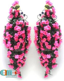 OM COLLECTIONS Artificial Creepers hanging flower Pink, Green Daisy Artificial Flower  with Pot