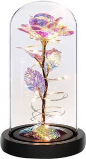 Lozenge Acrylic Rose Flower, Womens Christmas Glass Rose Gifts For Mom Artificial Plant