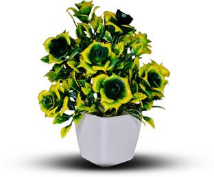 AartPush premium quality artificial flowers for decoration Clear Lily Artificial Flower  with Pot