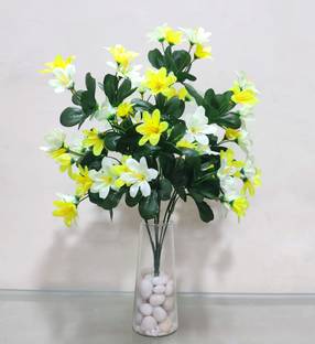 saf 7 Head's | Without Pot | Yellow Jasmine Artificial Flower
