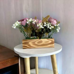 Litleo Blue Rose, Lavender Artificial Flower  with Pot