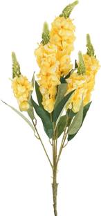 Yash Enterprises Yash Enterprises Artificial Flower Bunch(5 Sticks) Yellow Delphinium Artificial Flower
