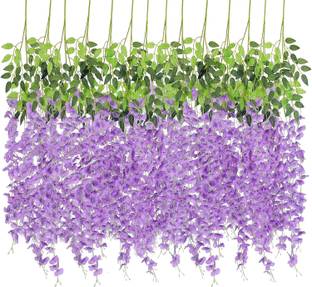 Saikara Collection Saikara Collection Wisteria Artificial Flower Vines in Bulk, Purple Westeria Artificial Flower