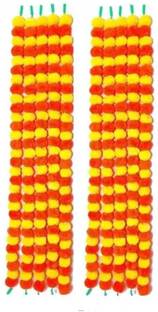 Onlinehozari Yellow, Orange Marigold Artificial Flower