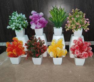 Jaymaa Collection Multicolor Wild Flower Artificial Flower  with Pot