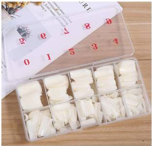 Morbee Nail Art Square Nails Tips 500 Pcs False Acrylic Fingernails Full Cover e1 WHITE