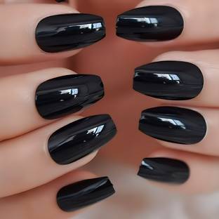 Shhagan Sleek Black Nail Set black
