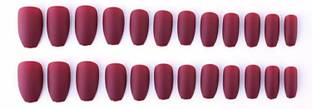 business venture 12 PC/Set Designer WINE/MAROON Reusable Artificial Nail/Nails. WINE, MAROON, BURGUNDY