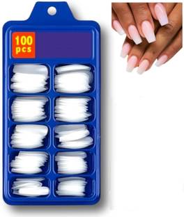 Velvetree professional Artificial Nail False Style Fake Acrylic Nail Tips 100 pc white
