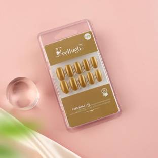 feelhigh 24 Press On Nails Tips Natural Reusable Stick on Nails A66