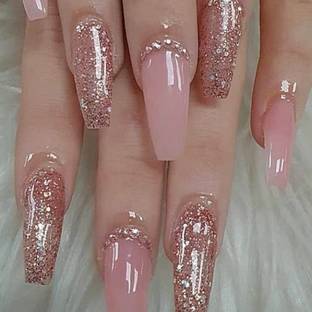 Shhagan Rosy Glam Nails Pink & Gold